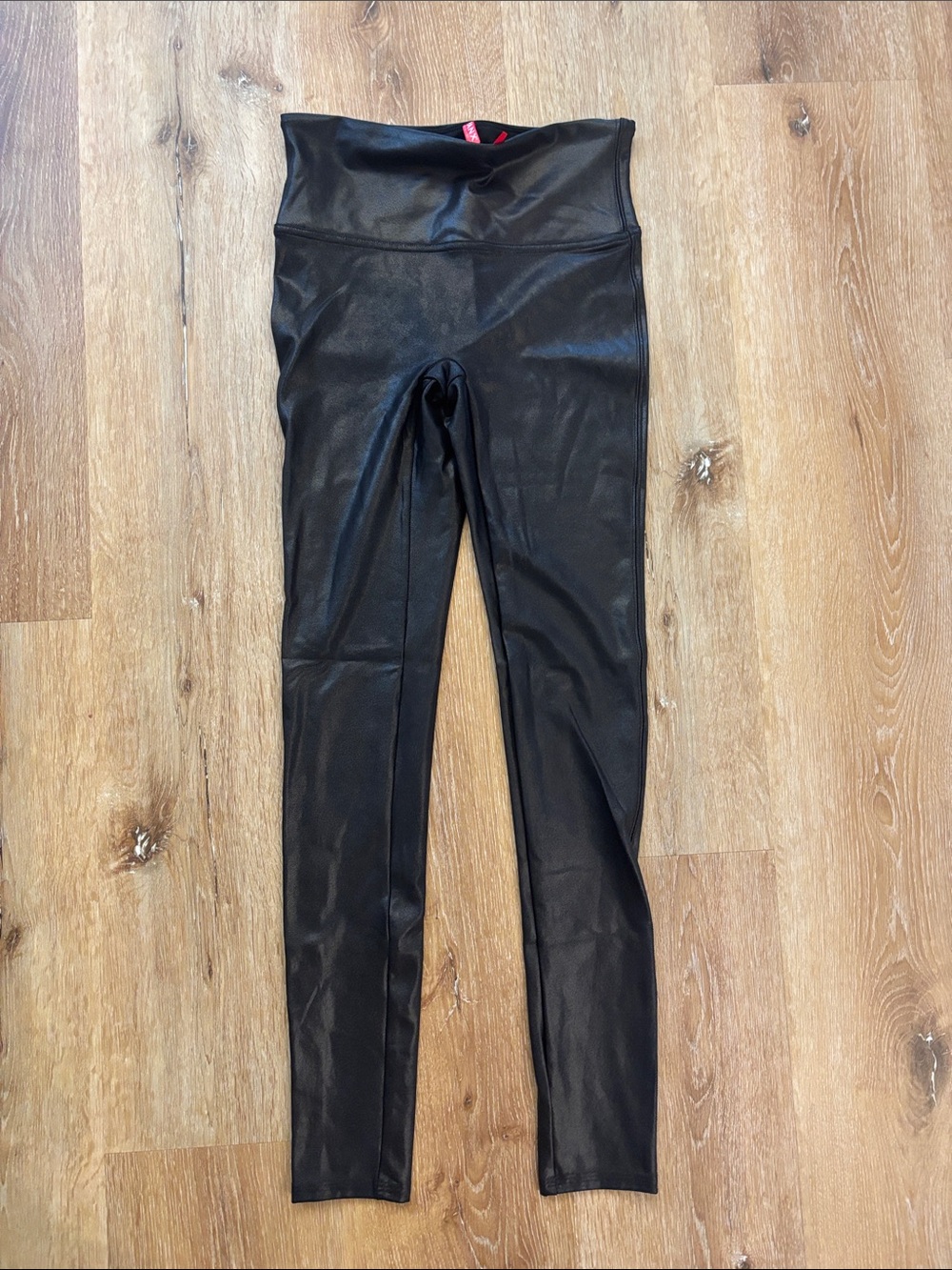 Spanx Black Faux Leather High-Waist Leggings